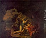 Famous Dans Paintings - Sappho et Phaon Chantant Leurs Amours Dans Une Grotte